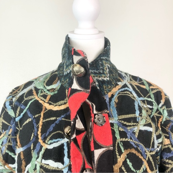 Sacred Threads Embroidered Colorful Jacket - Picture 6 of 7